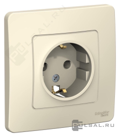 Розетка с рамкой
Blanca,  без шторок,  с заземлением,  одинарная,   цвет - молочный,  пластмасса,  BLNRS001012,  Schneider Electric
 - PULSAL.RU