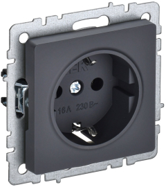 Розетка
BRITE,  без шторок,  с заземлением,  одинарная,  винтовые клеммы,   цвет - графит,  пластмасса,  BR-R11-16-K53,  IEK
 - PULSAL.RU