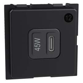 Зарядка USB Type-C с быстрой зарядкой QC, 3,0А (до 45 Вт)
Living Now,  USB type-C 5V,  одинарная,  пластмасса,  K4294C,  BTicino
 - PULSAL.RU