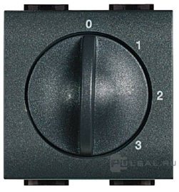 Переключатель поворотный на 4 положения, 3А
LivingLight,  LivingLight AIR,   цвет - антрацит,  пластмасса,  L4016,  BTicino
 - PULSAL.RU