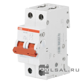 Рубильник SD200, 2 полюса, 50А, SD202/50, ABB - PULSAL.RU
