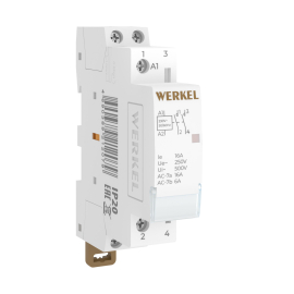Контактор модульный Модульное и клеммы, 2НО, 16А, 220В AC, W941M16O, Werkel - PULSAL.RU