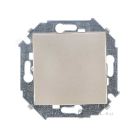 Переключатель
Simon 15,  одноклавишный,  без подсветки,   цвет - шампань,  пластмасса,  1591201-034,  Simon
 - PULSAL.RU