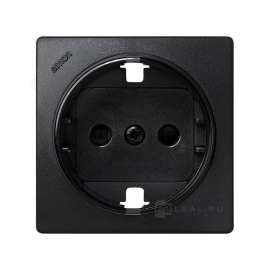 Накладка
Simon 73 Loft,  со шторками,  с заземлением,  одинарная,  винтовые клеммы,   цвет - графит,  пластмасса,  73041-62,  Simon
 - PULSAL.RU