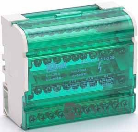 Кросс-модуль на DIN-рейку 4х11, 125А ШН-103 ЩРН,  ЩРН-П,  ЩРВ,  ЩРВ-П,  ЩЭ,  ЩРУН,  ЩРУВ,  ЩРНМ,  ЩМП, 32018DEK, Dekraft - PULSAL.RU