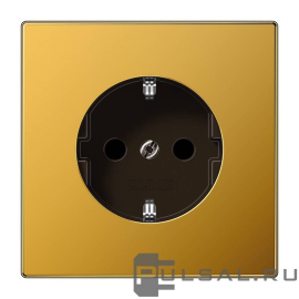 Розетка
LS 990,  со шторками,  с заземлением,  одинарная,  безвинтовые клеммы,   цвет - золото 24 карата,  металл,  LS1520KIGGO,  LS 1520 KI GGO,  JUNG
 - PULSAL.RU