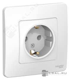 Розетка с рамкой
Blanca,  без шторок,  с заземлением,  одинарная,   цвет - белый,  пластмасса,  BLNRS001011,  Schneider Electric
 - PULSAL.RU