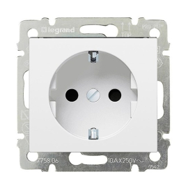 Розетка
Valena,  без шторок,  с заземлением,  одинарная,  винтовые клеммы,   цвет - белый,  пластмасса,  694280,  6 942 80,  Legrand
 - PULSAL.RU