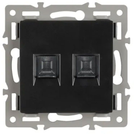 Розетка компьютерная RJ45 Cat.6 (UTP)
PRESTO,  GLARE,  VERSA,  двойная,   цвет - черный,  пластмасса,  045337 ARL,  045337,  Аrlight
 - PULSAL.RU