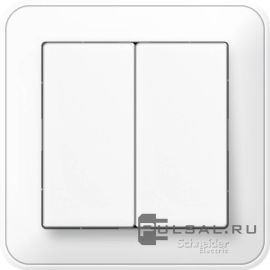 Выключатель с рамкой 10 А
W59,  двухклавишный,  без подсветки,   цвет - белый,  пластмасса,  VS510-252-18,  Schneider Electric
 - PULSAL.RU