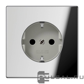 Розетка
LS 990,  LS plus,  LS-design,  FD-design,  со шторками,  с заземлением,  одинарная,  безвинтовые клеммы,   цвет - хром,  металл,  GCR1520KI,  GCR 1520 KI,  JUNG
 - PULSAL.RU