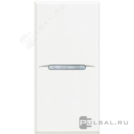 Переключатель с самовозвратом Axial
Axolute,  Axolute AIR,  одноклавишный,  без подсветки,  с возможностью подсветки,   цвет - белый,  пластмасса,  HD4003N,  BTicino
 - PULSAL.RU