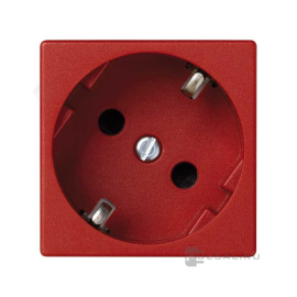 Розетка
Simon Connect K45 Лючки,  Simon Connect K45 Телеблоки,  со шторками,  с заземлением,  одинарная,  винтовые клеммы,   цвет - красный,  пластмасса,  K01-6,  Simon
 - PULSAL.RU