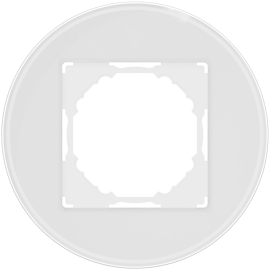 Рамкa
A07 NATURAL ROUND,  1 пост,   цвет - белое стекло,  вертикальная,  горизонтальная,  стекло,  DERN211WG,  Donel
 - PULSAL.RU