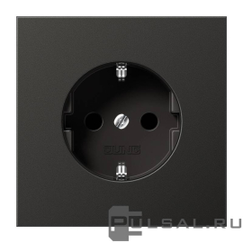 Розетка
LS 990,  LS-design,  FD-design,  со шторками,  с заземлением,  одинарная,  безвинтовые клеммы,   цвет - антрацит,  металл,  AL1520KIAN,  AL 1520 KI AN,  JUNG
 - PULSAL.RU