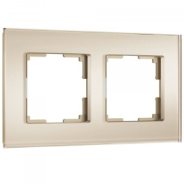 Рамкa
Senso,  2 поста,   цвет - шампань матовый,  вертикальная,  горизонтальная,  стекло,  W0023111,  a064577,  Werkel
 - PULSAL.RU