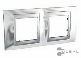 Рамка
Unica Top,  2 поста,   цвет - хром,  алюминий,  горизонтальная,  металл,  MGU66.004.010,  Schneider Electric
 - PULSAL.RU