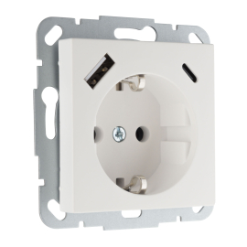 Розетка USB A+C, 3.4А с электрической розеткой
Epsilon,  Retro Liregus,  USB type-C 5V,  USB type-A 5V,  двойная,   цвет - белый матовый,  пластмасса,  IUK-3-01.R/WWM,  LIREGUS
 - PULSAL.RU