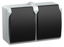 Розетка
ФОРС,  со шторками,  с крышкой,  с заземлением,  двойная,  винтовые клеммы,   цвет - серый,  пластмасса,  IP 54,  ERS22-K03-16-54-DC,  IEK
 - PULSAL.RU