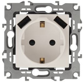 Розетка USB type-A, 3.0А с электрической розеткой
Эра 12,  USB type-A 5V,  двойная,   цвет - слоновая кость,  пластмасса,  Б0047841,  12-4109-02,  ЭРА
 - PULSAL.RU