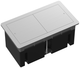 Встраиваемый розеточный блок со сдвижными крышками
Лючки DDSB,  для столов и мебели,  2 поста,  4 модуля,   цвет - серебро,  металл,  DDSB4ZS,  Donel
 - PULSAL.RU