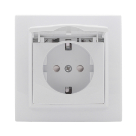 Розетка
Минск,  со шторками,  с крышкой,  с заземлением,  одинарная,  безвинтовые клеммы,   цвет - белый,  пластмасса,  ERR16-029-100,  EKF
 - PULSAL.RU