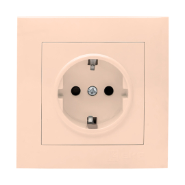 Розетка
Валенсия,  со шторками,  с заземлением,  одинарная,  винтовые клеммы,   цвет - кремовый,  пластмасса,  EWR16-028-20,  EKF
 - PULSAL.RU