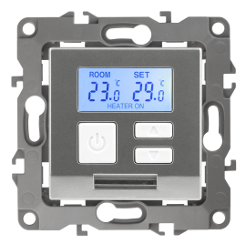 Терморегулятор универсальный 16А, 230В
Эра 12,  клавишный,  датчик t° воздуха (встроенный),  датчик t° пола (внешний),  без таймера,   цвет - алюминий,  пластмасса,  Б0031273,  12-4111-03,  ЭРА
 - PULSAL.RU