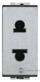 Розетка
LivingLight,  LivingLight AIR,  со шторками,  без заземления,  одинарная,  винтовые клеммы,   цвет - алюминий,  пластмасса,  NT4125,  BTicino
 - PULSAL.RU