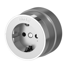 Розетка
Vintage,  без шторок,  с заземлением,  одинарная,  винтовые клеммы,   цвет - хром, серебро матовый,  пластмасса,  W5871054,  a055929,  Werkel
 - PULSAL.RU