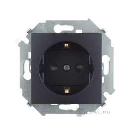Розетка
Simon 15,  со шторками,  с заземлением,  одинарная,  винтовые клеммы,   цвет - графит,  пластмасса,  1591443-038,  Simon
 - PULSAL.RU