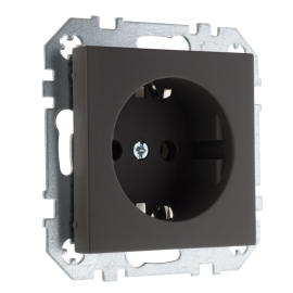 Розетка
Epsilon,  Retro Liregus,  без шторок,  с заземлением,  одинарная,  безвинтовые клеммы,   цвет - черно-коричневый матовый,  пластмасса,  IKL16-204-01.R/ON59,  LIREGUS
 - PULSAL.RU