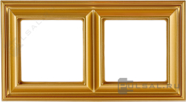 Рамка дизайн Багет ECO Profi Deco
ECO profi design (ECO Profi Deco),  2 поста,   цвет - золотой,  вертикальная,  горизонтальная,  пластмасса,  EPD482GO,  EPD 482 GO,  JUNG
 - PULSAL.RU