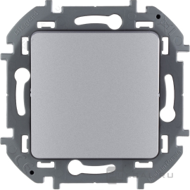 Выключатель
Inspiria,  одноклавишный,  без подсветки,   цвет - алюминий,  пластмасса,  673602,  6 736 02,  Legrand
 - PULSAL.RU