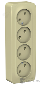 Розетка с изолирующей пластиной
Blanca,  без шторок,  без заземления,  четверная,   цвет - бежевый,  пластмасса,  BLNRA000417,  Schneider Electric
 - PULSAL.RU