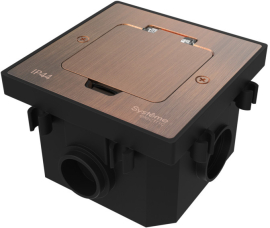 Лючок MultiDesk с монтажной коробкой для бетонных полов (без розеток)
MultiDesk,  W45,  напольная,  1 пост,   цвет - медь,  металл,  IP 44,  MDK20202CC,  Systeme Electric
 - PULSAL.RU