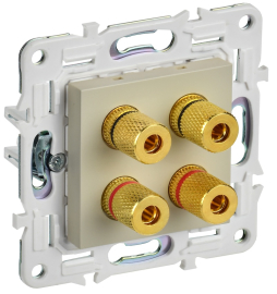 Розетка акустическая
Skandy,  2 пары,   цвет - бежевый,  пластмасса,  SK-S40-K10,  IEK
 - PULSAL.RU