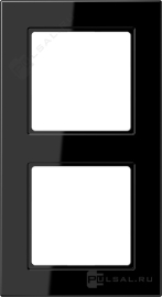 Рамка
A 550,  2 поста,   цвет - черный,  вертикальная,  горизонтальная,  пластмасса,  A5582BFSW,  A 5582 BF SW,  JUNG
 - PULSAL.RU