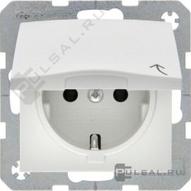 Розетка
S.1,  B.3,  B.7,  без шторок,  с крышкой,  с заземлением,  одинарная,  безвинтовые клеммы,   цвет - белый матовый,  пластмасса,  47511909,  4751 19 09,  Berker
 - PULSAL.RU