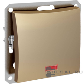 Выключатель
Дуэт,  одноклавишный,  с подсветкой,   цвет - шампань,  пластмасса,  WDE000413,  Schneider Electric
 - PULSAL.RU