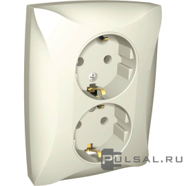 Розетка
Дуэт,  со шторками,  с заземлением,  двойная,  винтовые клеммы,   цвет - бежевый,  пластмасса,  WDE000226,  Schneider Electric
 - PULSAL.RU