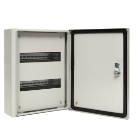 Щит распред, навесной ЩРН-24 (395х310х120) IP54 EKF Basic, BASIC BOX, навесной, IP 54,  модулей - 24, металл,  цвет - серый, mb24-24-bas, EKF - PULSAL.RU