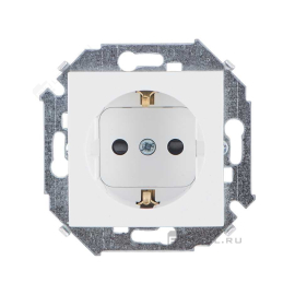 Розетка
Simon 15,  со шторками,  с заземлением,  одинарная,  винтовые клеммы,   цвет - белый глянец,  пластмасса,  1591443-030,  Simon
 - PULSAL.RU