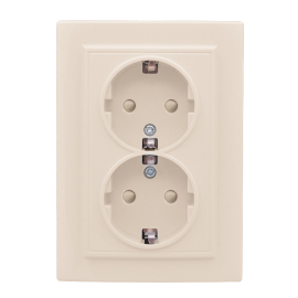 Розетка
Минск,  со шторками,  с заземлением,  двойная,  безвинтовые клеммы,   цвет - бежевый,  пластмасса,  ERR16-128-200,  EKF
 - PULSAL.RU