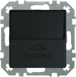 Выключатель карточный
Epsilon,  Retro Liregus,  с подсветкой,   цвет - черный матовый,  пластмасса,  IVKJ2.10-204-01.R/SWM,  LIREGUS
 - PULSAL.RU