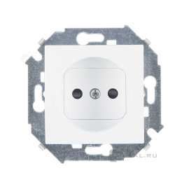 Розетка
Simon 15,  со шторками,  без заземления,  одинарная,  винтовые клеммы,   цвет - белый глянец,  пластмасса,  1591444-030,  Simon
 - PULSAL.RU