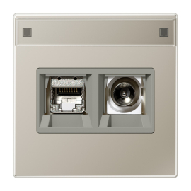 Розетка одиночная TV+RJ45
LS 990,  LS plus,  LS ZERO,  LS-design,  телевизионная (TV),  одинарная,   цвет - нержавеющая сталь,  металл,  MMDES4521,  JUNG
 - PULSAL.RU