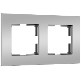 Рамка
Slab,  2 поста,   цвет - серебряный матовый,  вертикальная,  горизонтальная,  пластмасса,  W0022965,  a062813,  Werkel
 - PULSAL.RU
