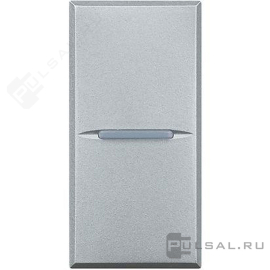 Выключатель с самовозвратом Аxial
Axolute,  Axolute AIR,  одноклавишный,  без подсветки,  с возможностью подсветки,   цвет - алюминий,  пластмасса,  HC4001AN,  BTicino
 - PULSAL.RU