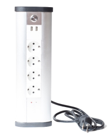 Блок розеточный с USB-зарядкой и WI-FI
Системы лючков,  для столов и мебели,  3 поста,   цвет - алюминий,  металл,  400007-SPL,  400007,  SPL
 - PULSAL.RU